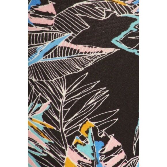 Extra Plus Size 3X-4X Womens Buttery Soft Pink Floral Tropics Plus Size Leggings - Picture 2 of 6